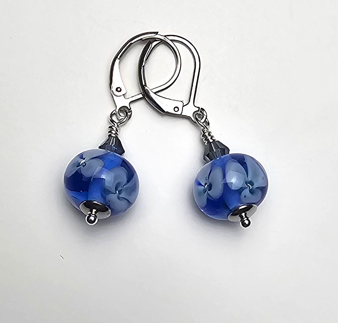 Ohrhänger preußischblau