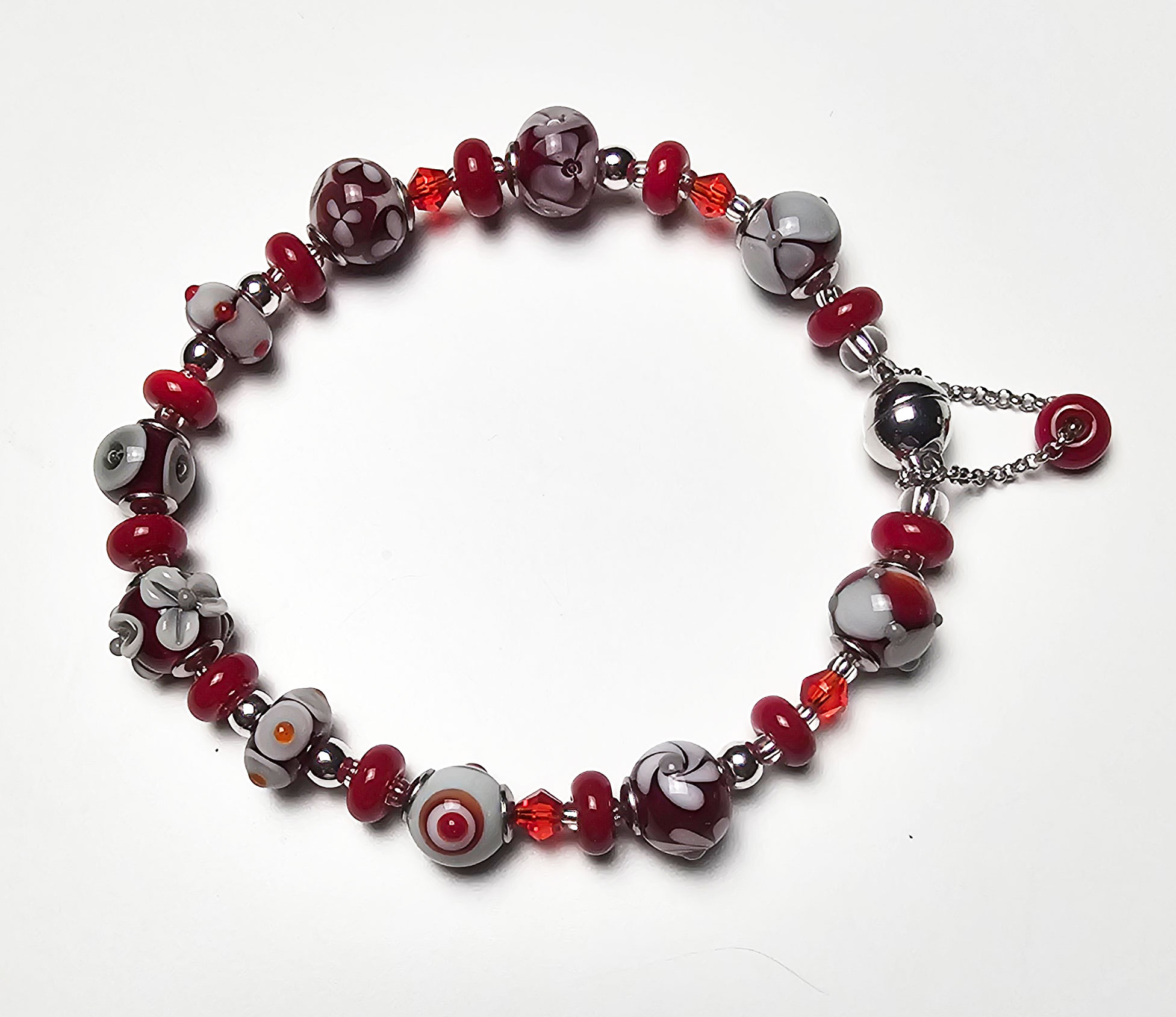 Armband Vielfalt in Bordeauxrot