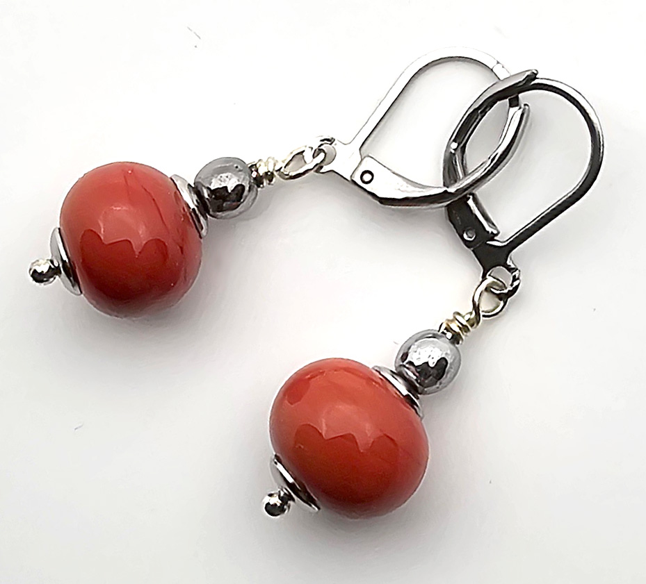 Ohrhänger korallrot Ohrhänger korallrot