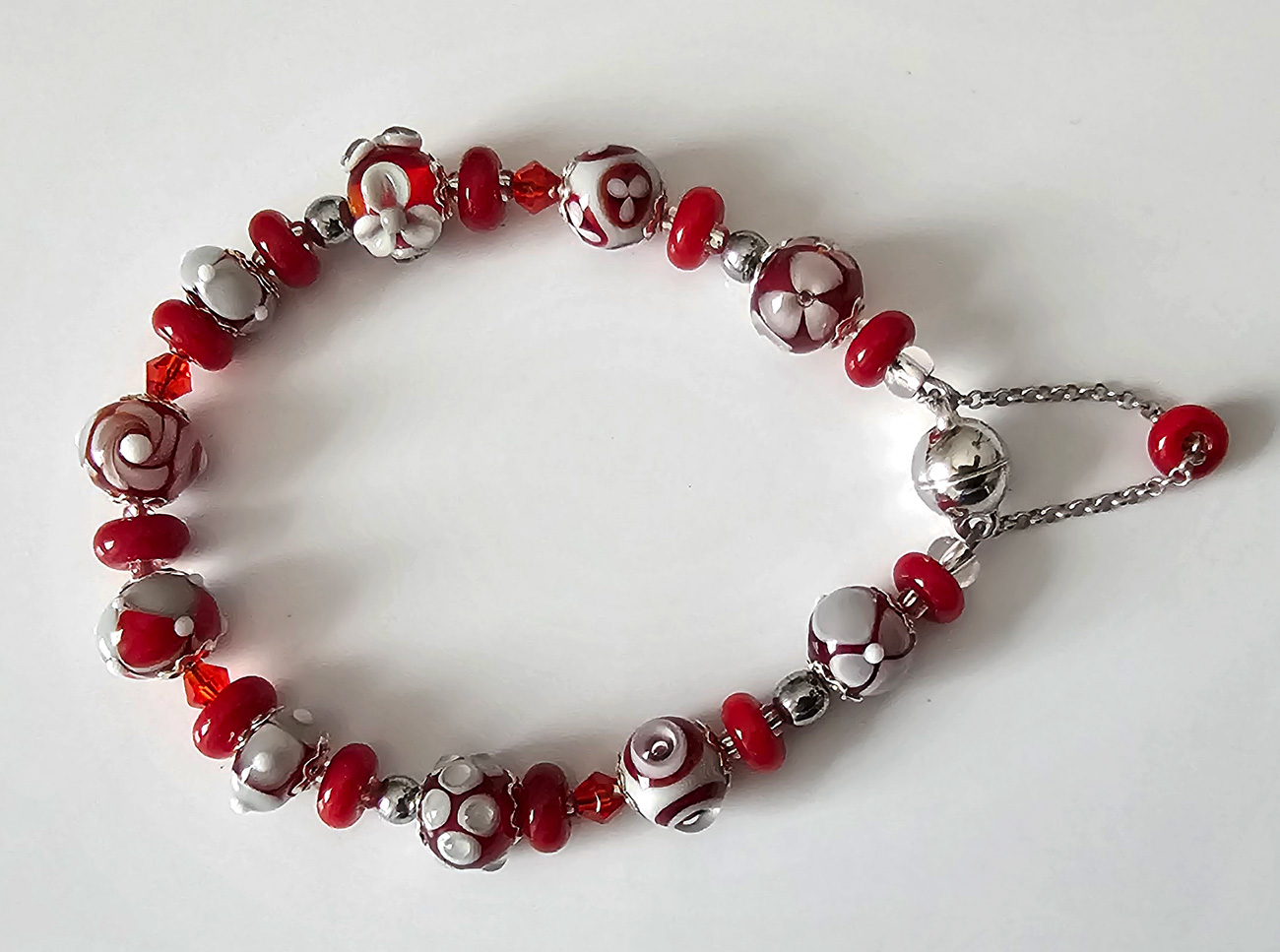 Armband Vielfalt in Bordeauxrot