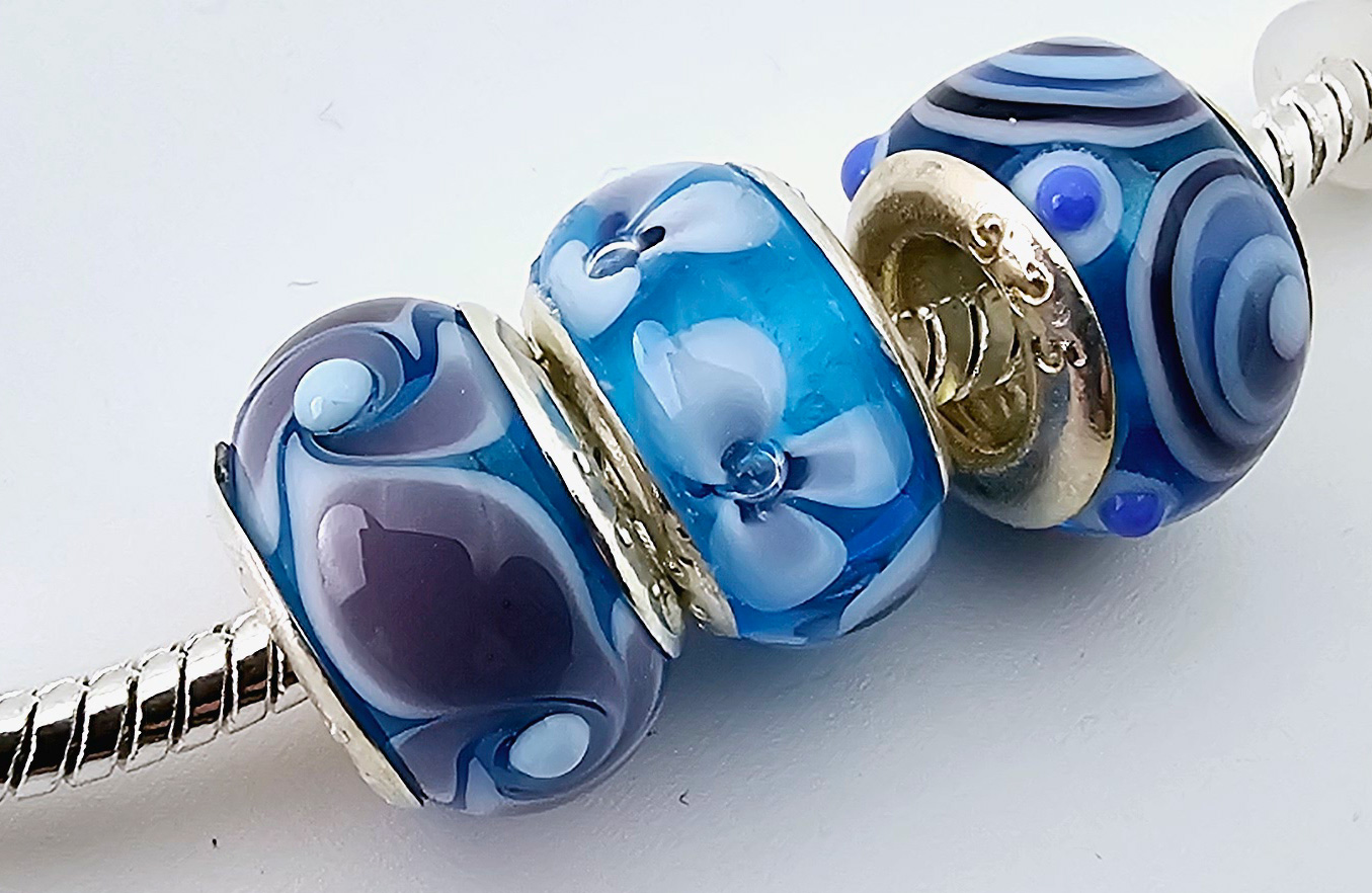 3er Set aquablau-lavendel