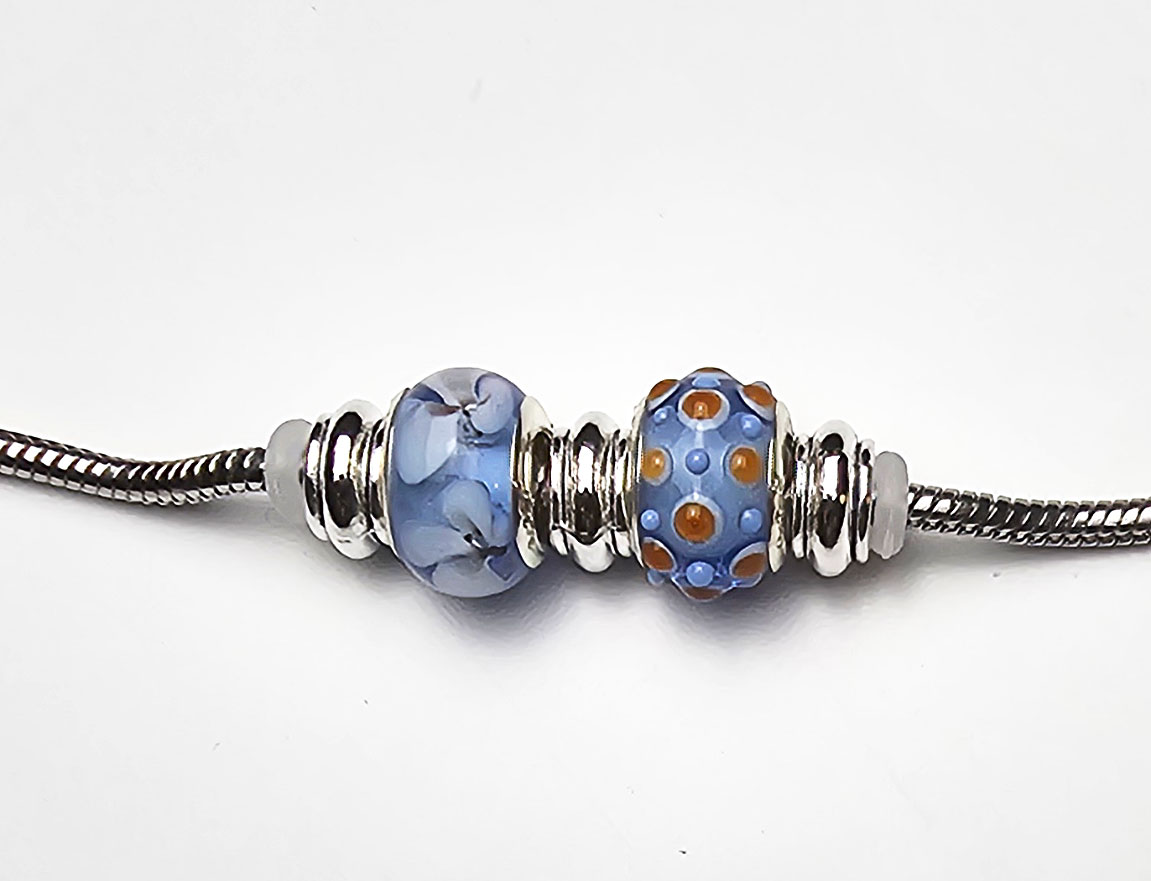 2er Set saphirblau-olivbraun