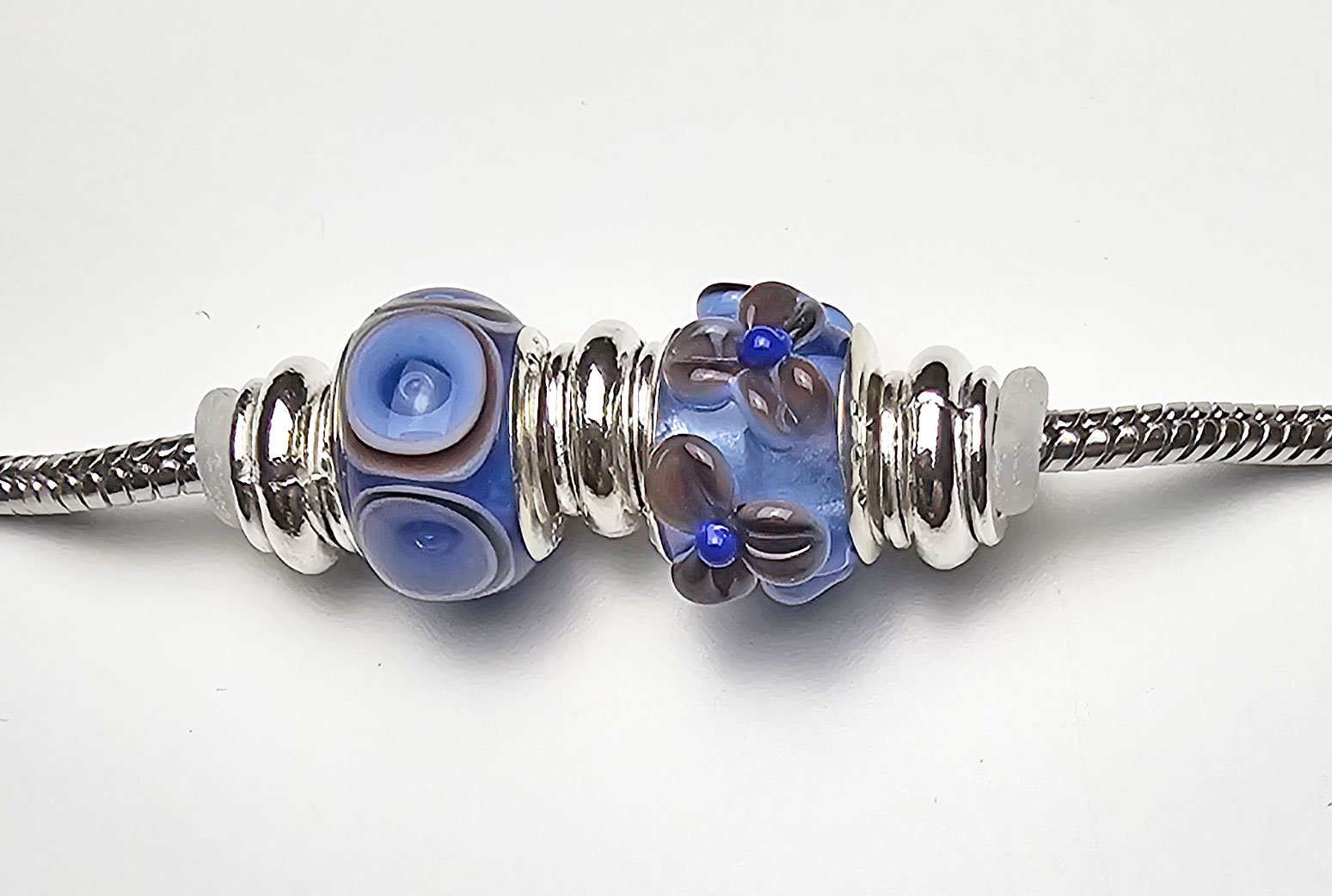 2er Set saphirblau-olivbraun