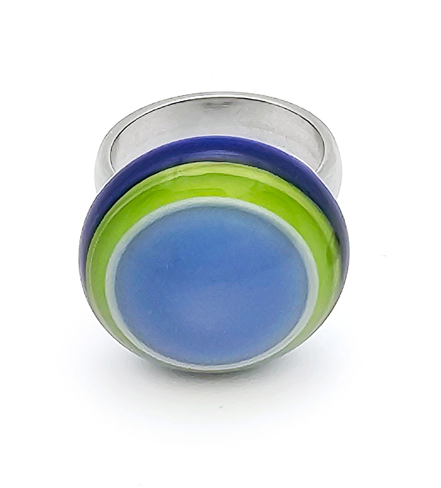 Ring-Top himmelblau-apfelgrün