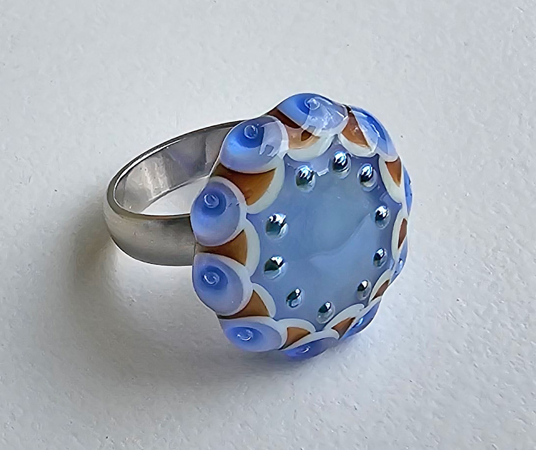 Ring-Top himmelblau-topas