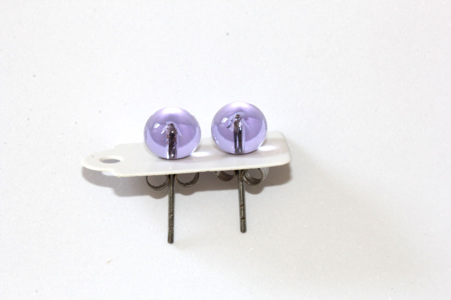 Ohrstecker lavendel transparent