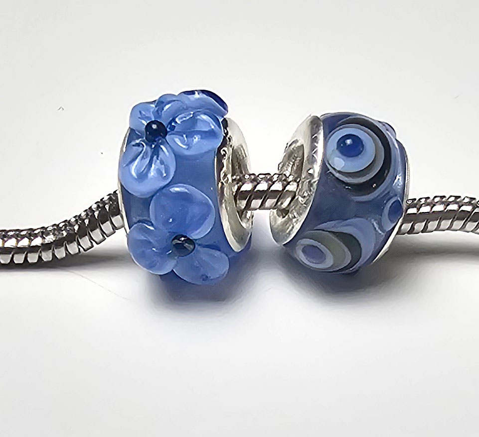 2er Set saphirblau