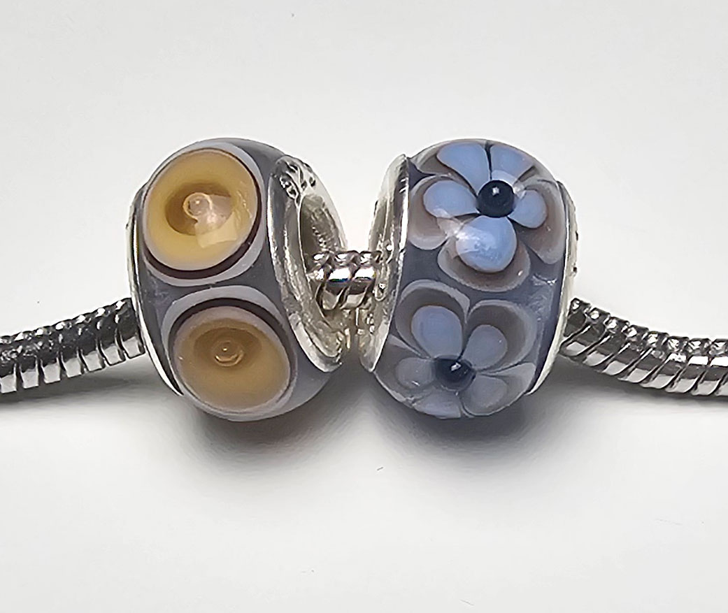 2er Set saphirblau-topas