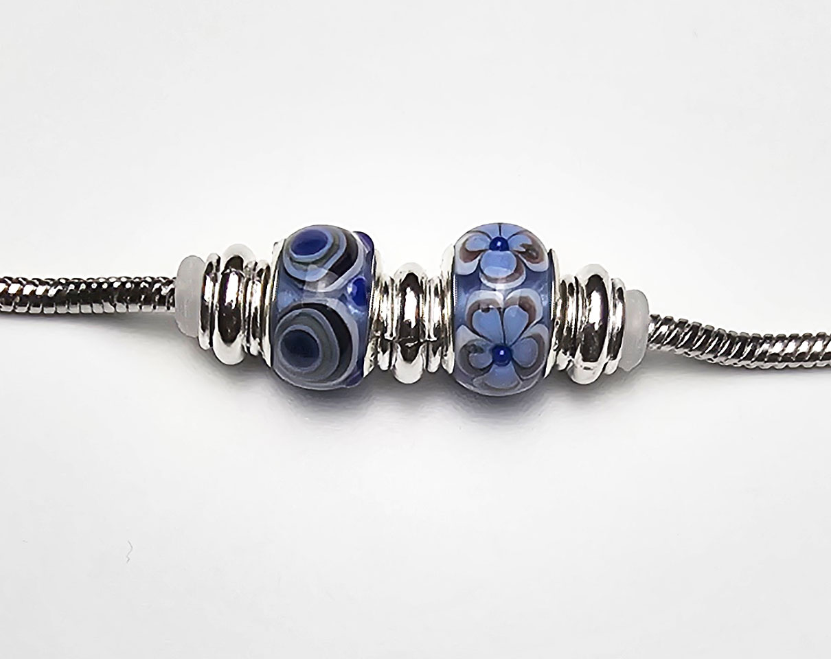 2er Set saphirblau-olivbraun