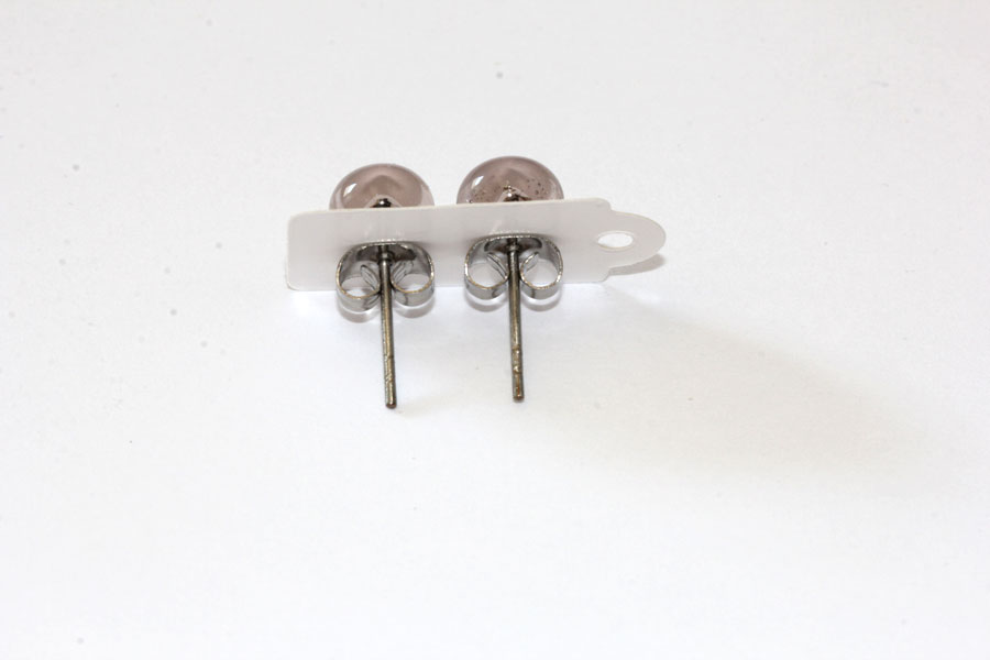 Ohrstecker rauchbraun transparent Ohrstecker rauchbraun transparent