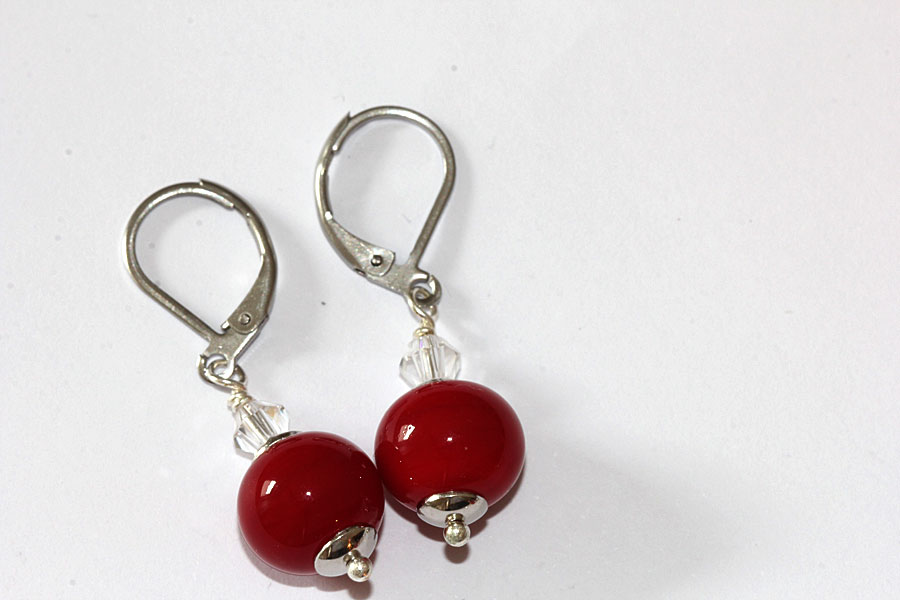 Ohrhänger bordeauxrot Ohrhänger bordeauxrot