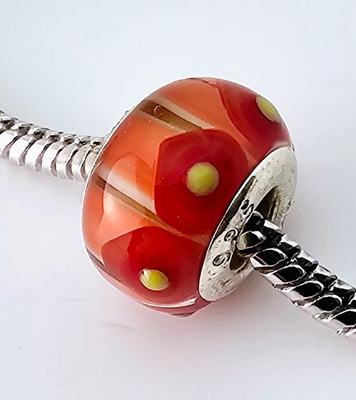 Modulperle korallrot Modulperle korallrot