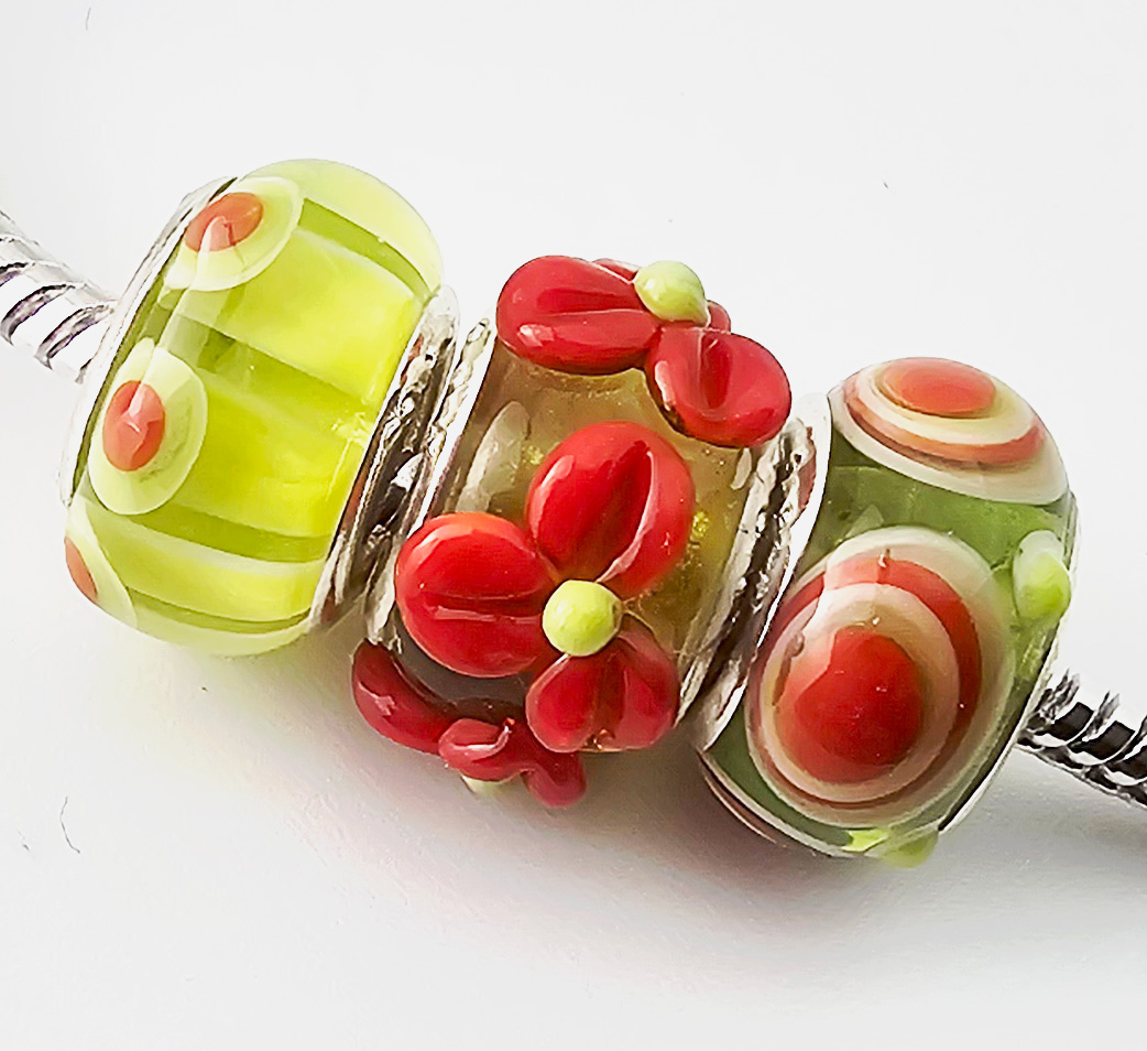 3er Set apfelgrün-mango