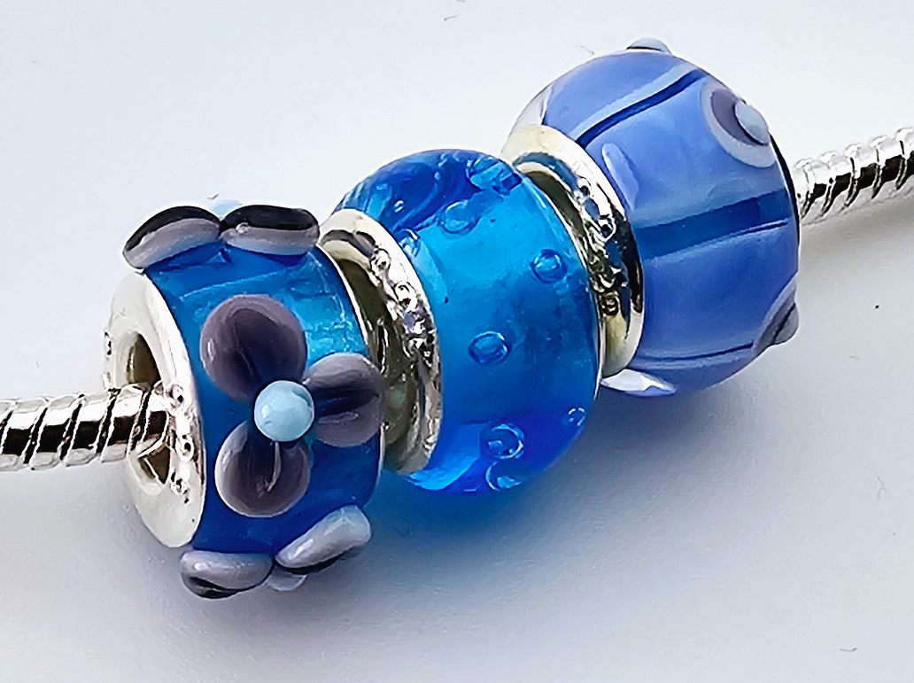 3er Set aquablau-lavendel