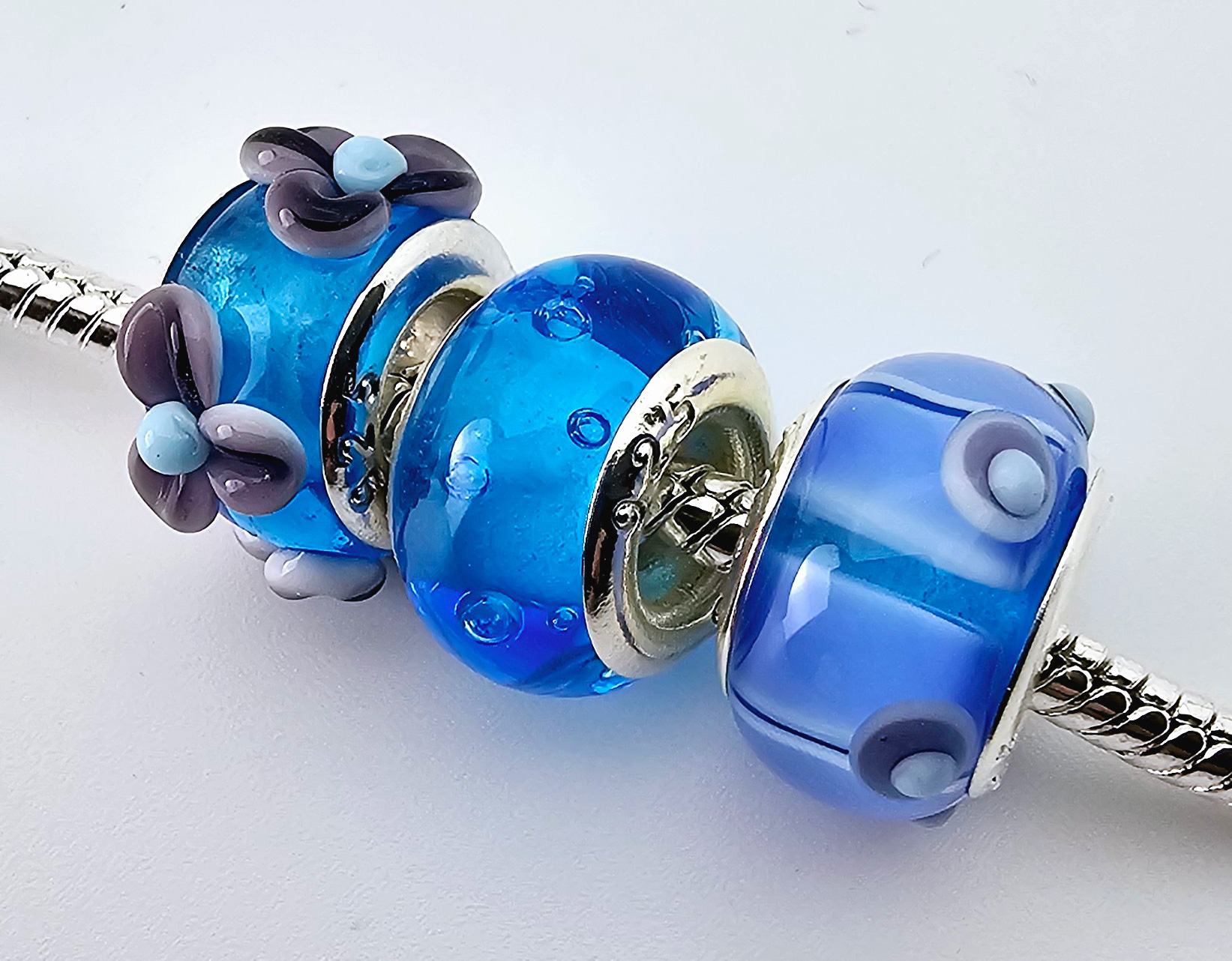 3er Set aquablau-lavendel