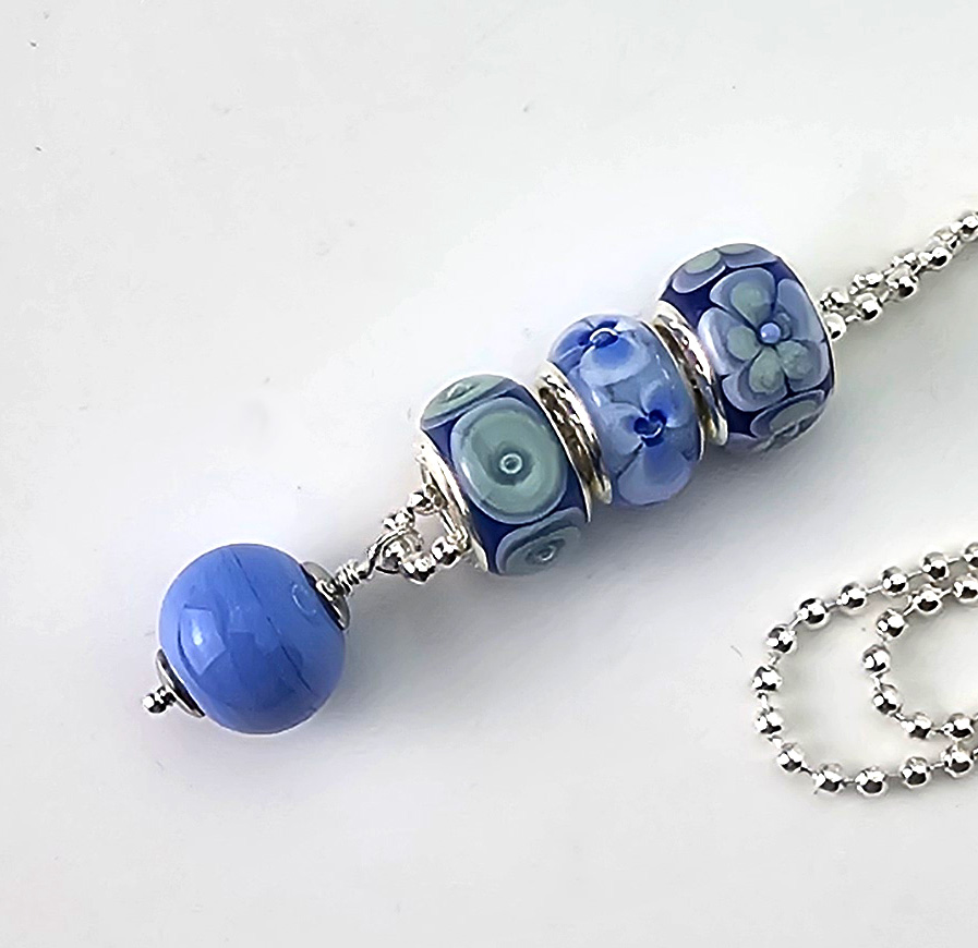 Y-Collier saphirblau Y-Collier saphirblau